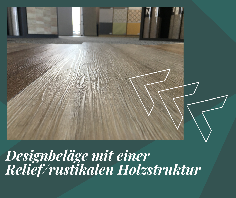 Designbeläge mit einer Relief/rustikalen Holzstruktur