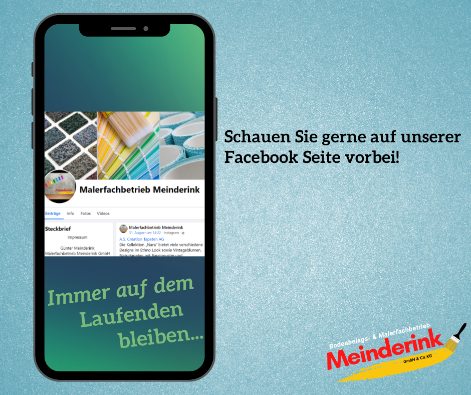 Ein Handy mit der Facebook-Seite des Unternehmens
